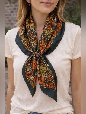 Trimingham's Bermuda X  Liberty of London Women’s Floral Vintage Silk Scarf